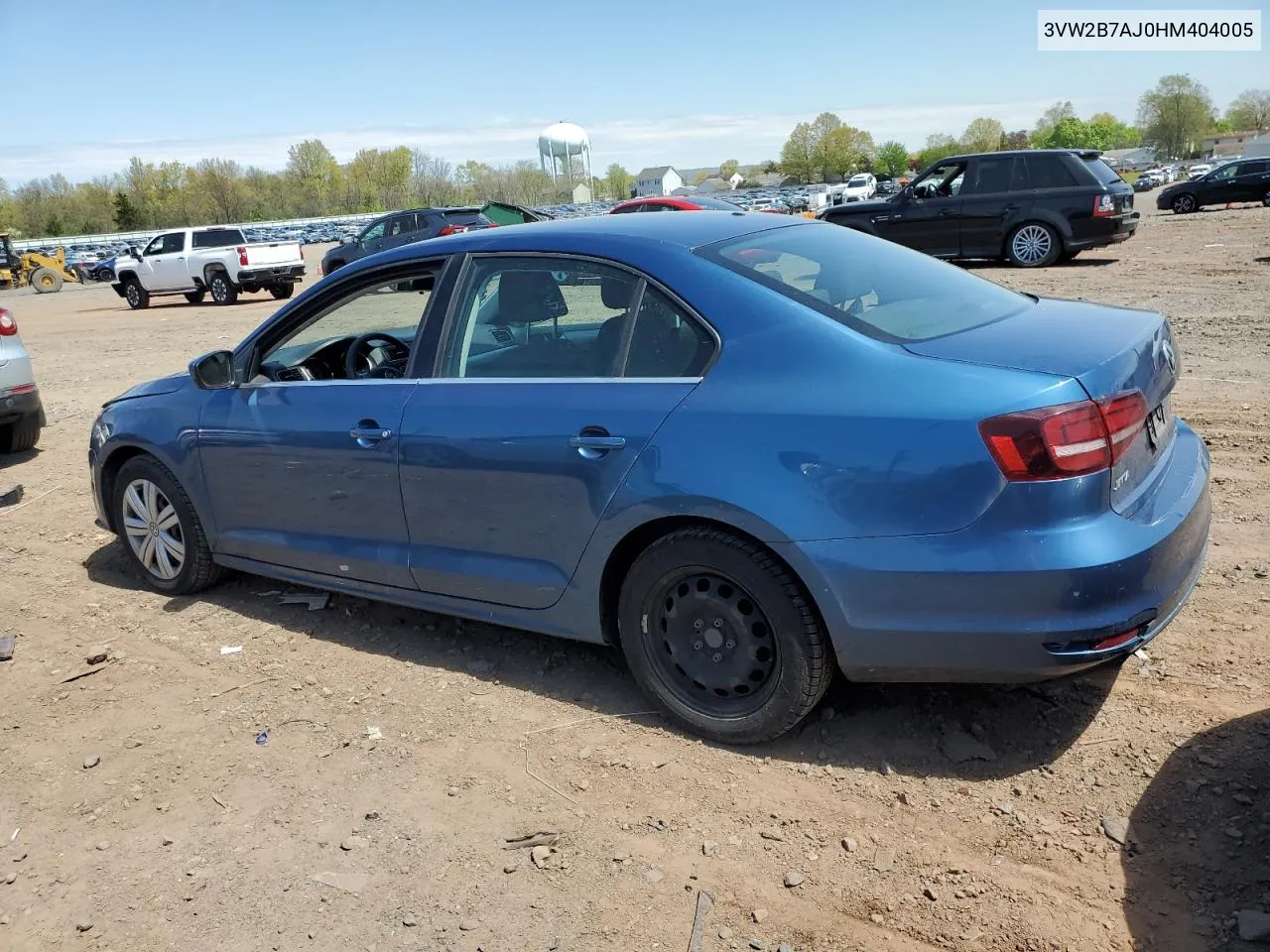 2017 Volkswagen Jetta S VIN: 3VW2B7AJ0HM404005 Lot: 52192934