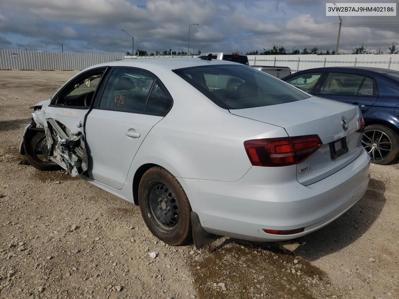 2017 Volkswagen Jetta S VIN: 3VW2B7AJ9HM402186 Lot: 53962902