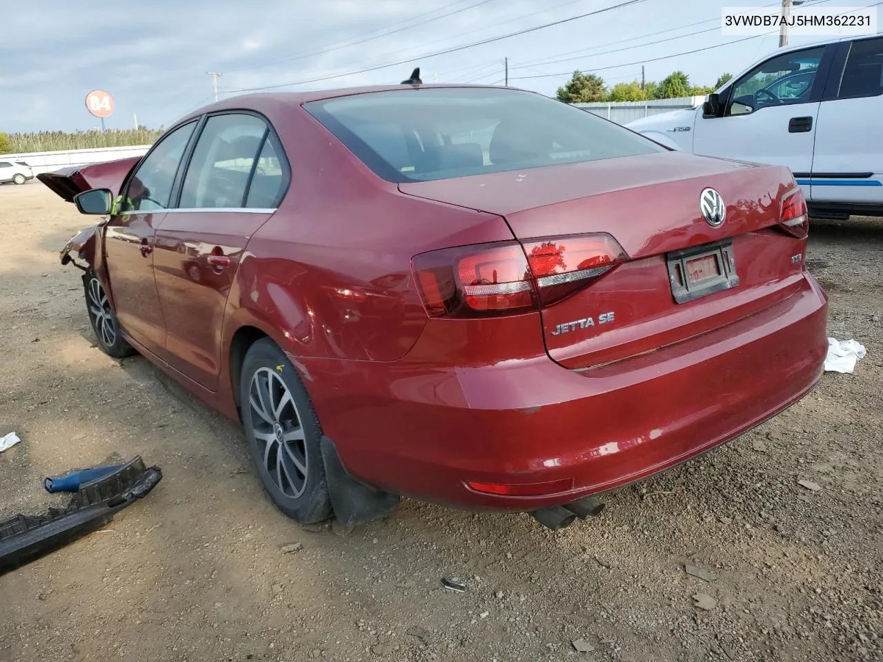 2017 Volkswagen Jetta Se VIN: 3VWDB7AJ5HM362231 Lot: 57288482