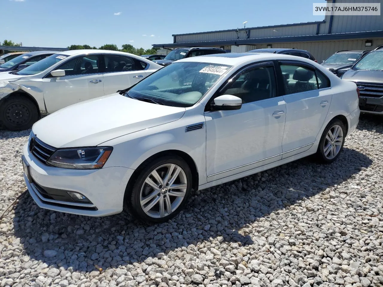 2017 Volkswagen Jetta Sel VIN: 3VWL17AJ6HM375746 Lot: 57646544