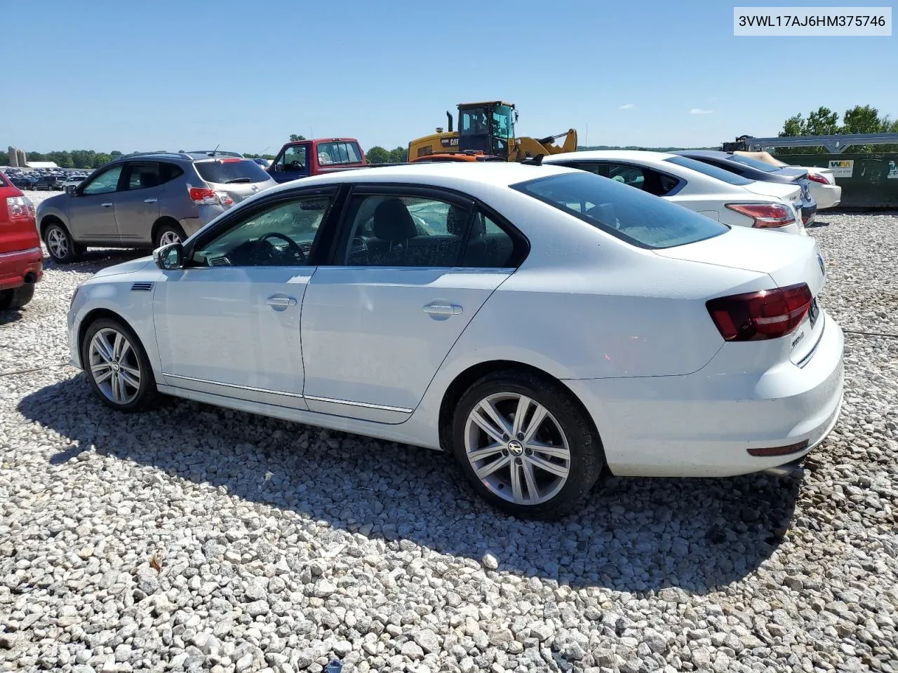 2017 Volkswagen Jetta Sel VIN: 3VWL17AJ6HM375746 Lot: 57646544