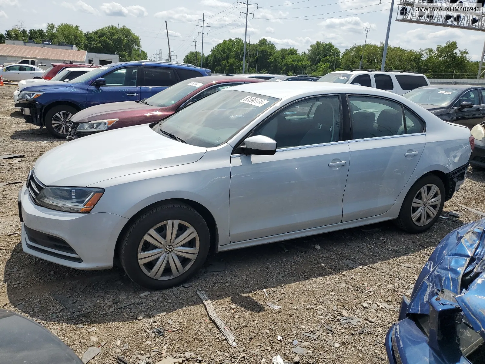 2017 Volkswagen Jetta S VIN: 3VW167AJXHM406943 Lot: 63290174