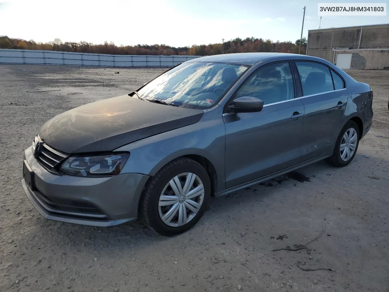 2017 Volkswagen Jetta S VIN: 3VW2B7AJ8HM341803 Lot: 63495944