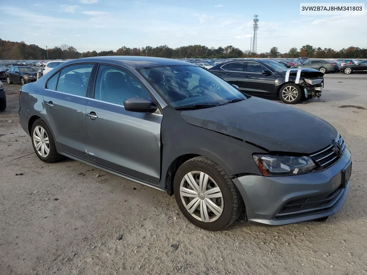 2017 Volkswagen Jetta S VIN: 3VW2B7AJ8HM341803 Lot: 63495944