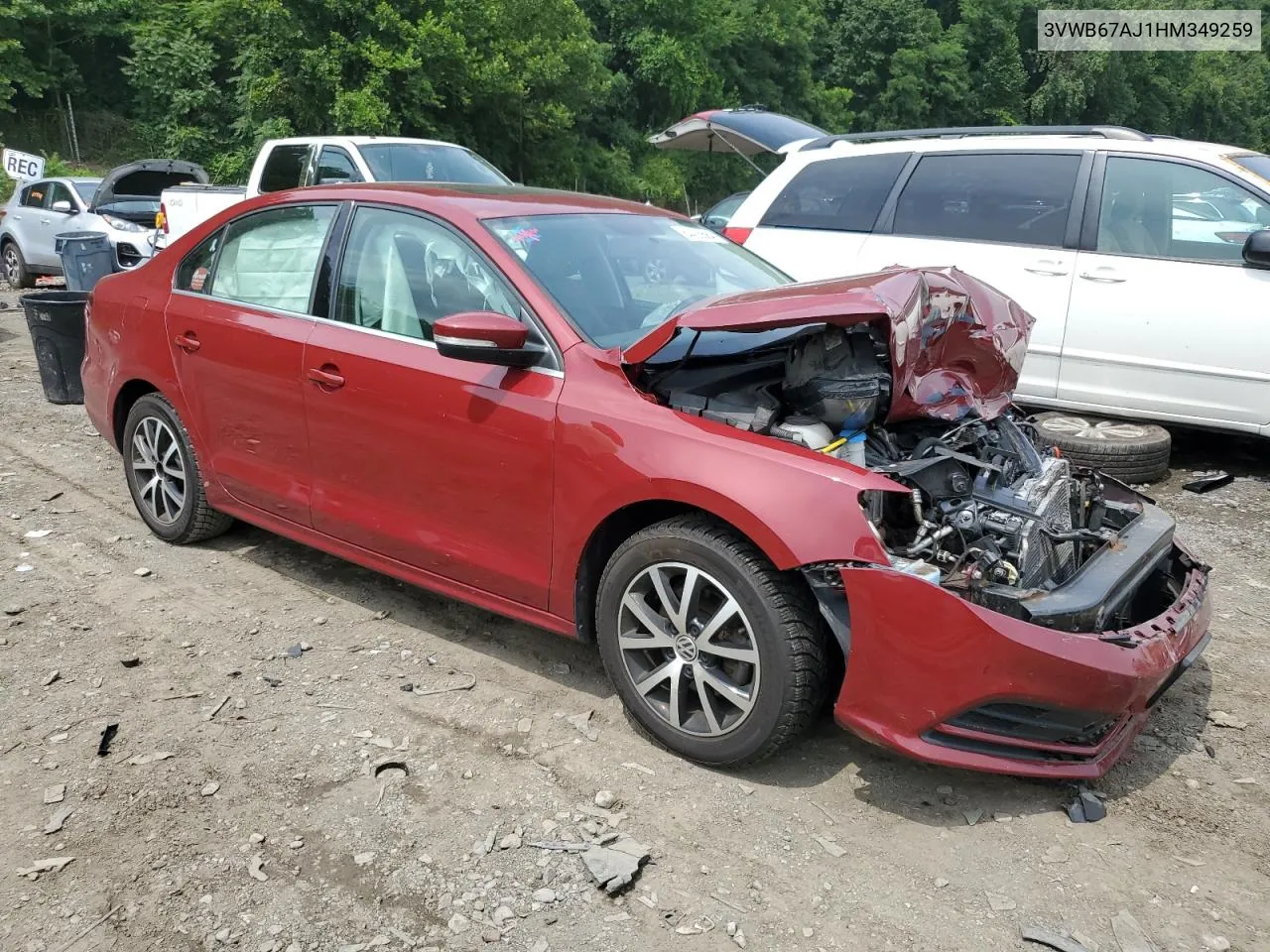 2017 Volkswagen Jetta Se VIN: 3VWB67AJ1HM349259 Lot: 64425584