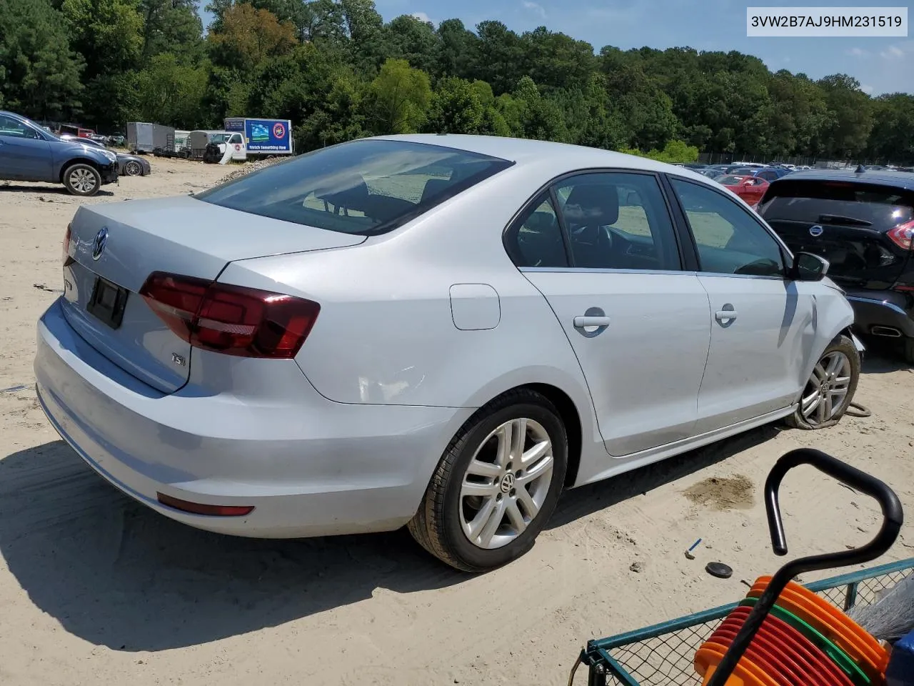 2017 Volkswagen Jetta S VIN: 3VW2B7AJ9HM231519 Lot: 65753004