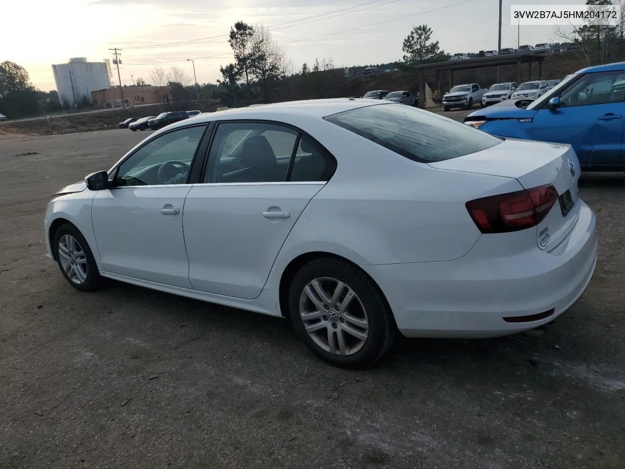 2017 Volkswagen Jetta S VIN: 3VW2B7AJ5HM204172 Lot: 66415544