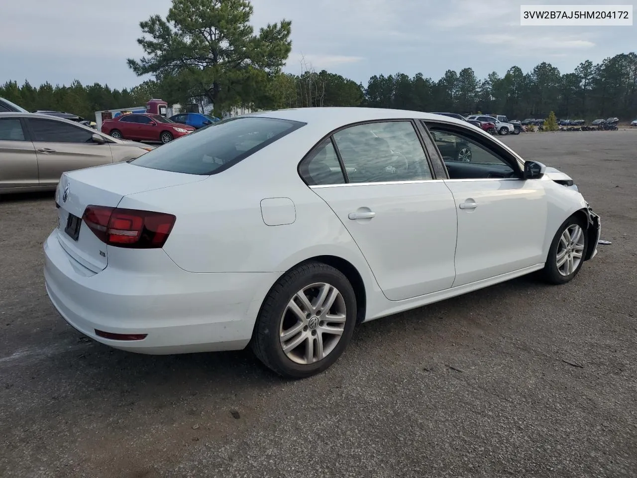 3VW2B7AJ5HM204172 2017 Volkswagen Jetta S