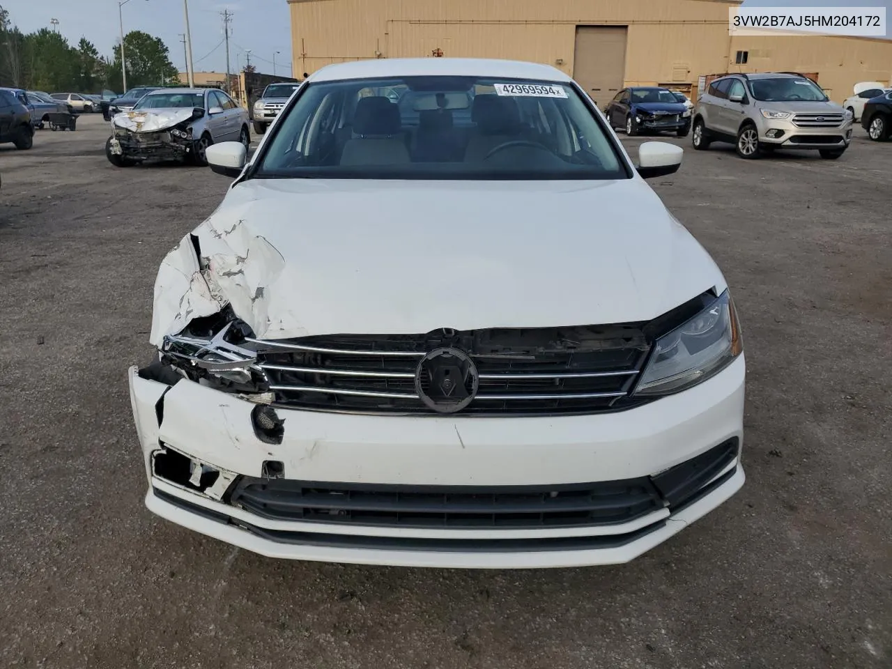 3VW2B7AJ5HM204172 2017 Volkswagen Jetta S