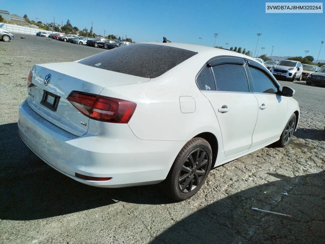 2017 Volkswagen Jetta Se VIN: 3VWDB7AJ8HM320264 Lot: 66615504