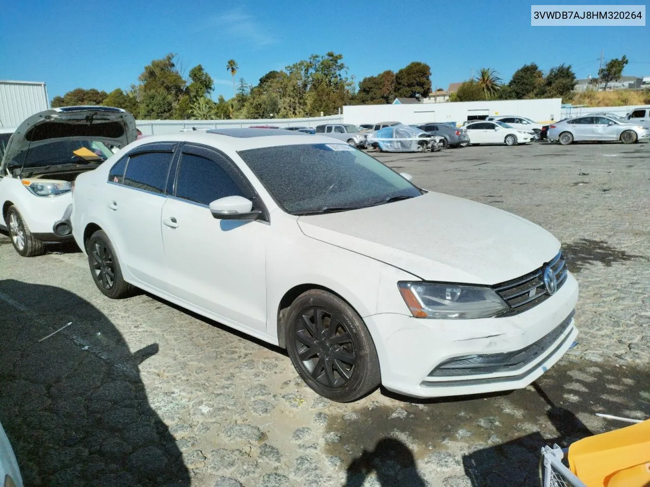 2017 Volkswagen Jetta Se VIN: 3VWDB7AJ8HM320264 Lot: 66615504