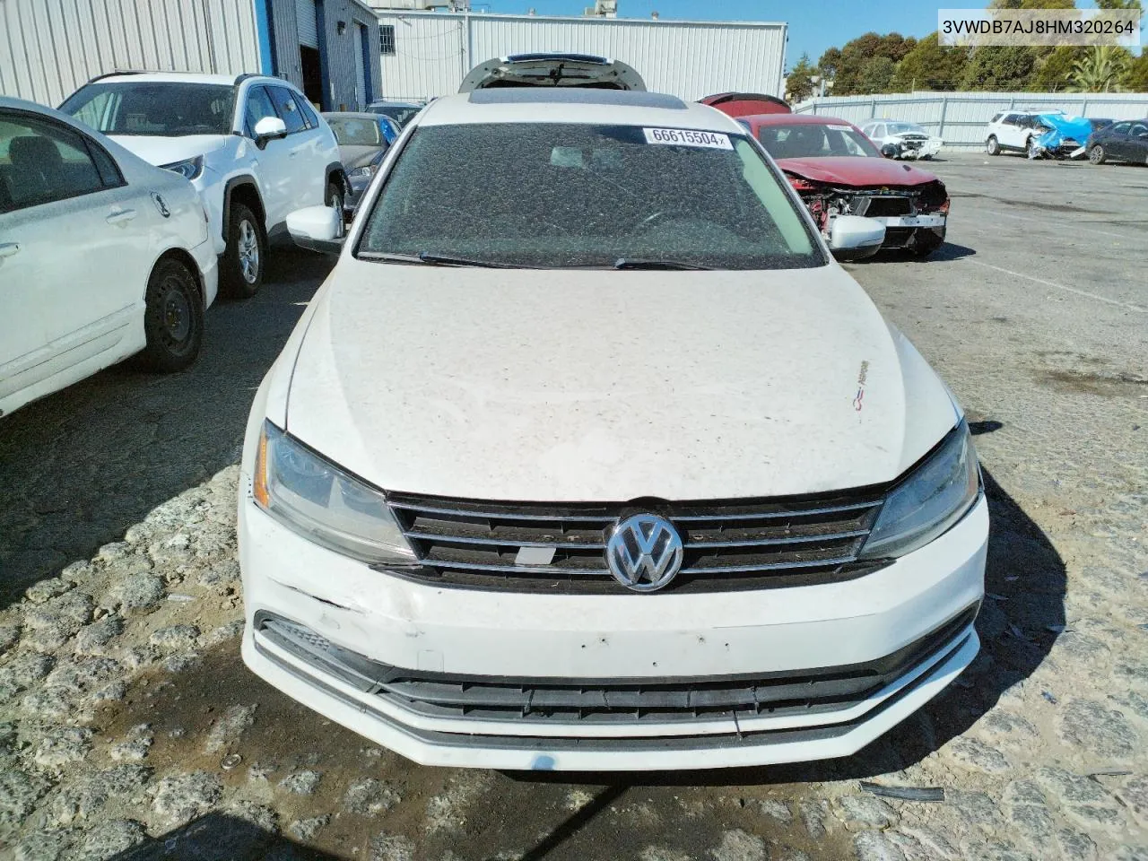 2017 Volkswagen Jetta Se VIN: 3VWDB7AJ8HM320264 Lot: 66615504