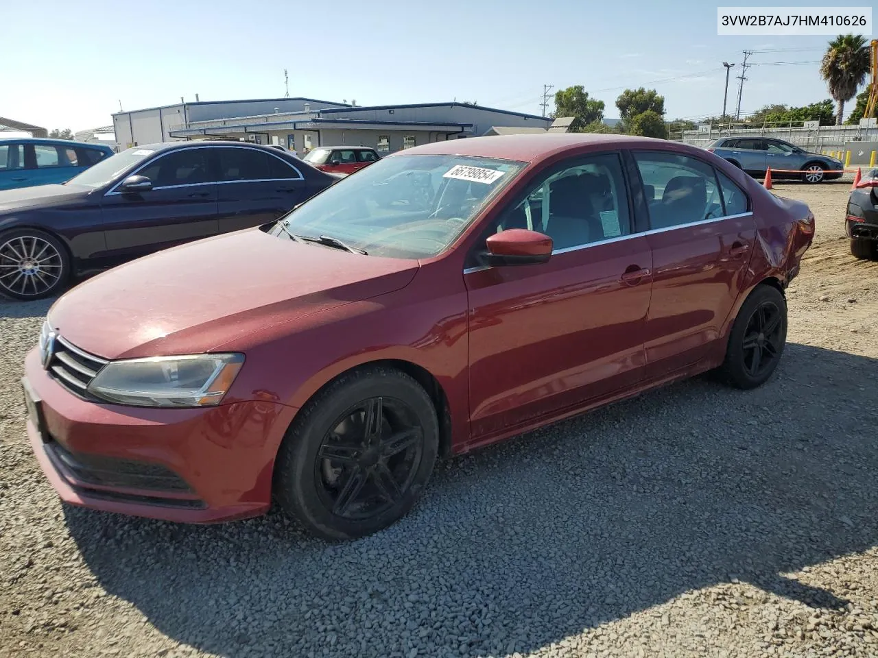 3VW2B7AJ7HM410626 2017 Volkswagen Jetta S