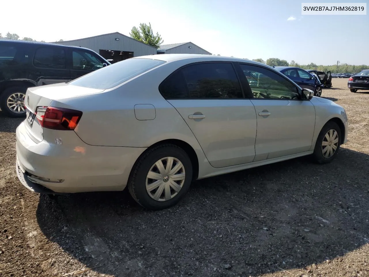 2017 Volkswagen Jetta S VIN: 3VW2B7AJ7HM362819 Lot: 66894824