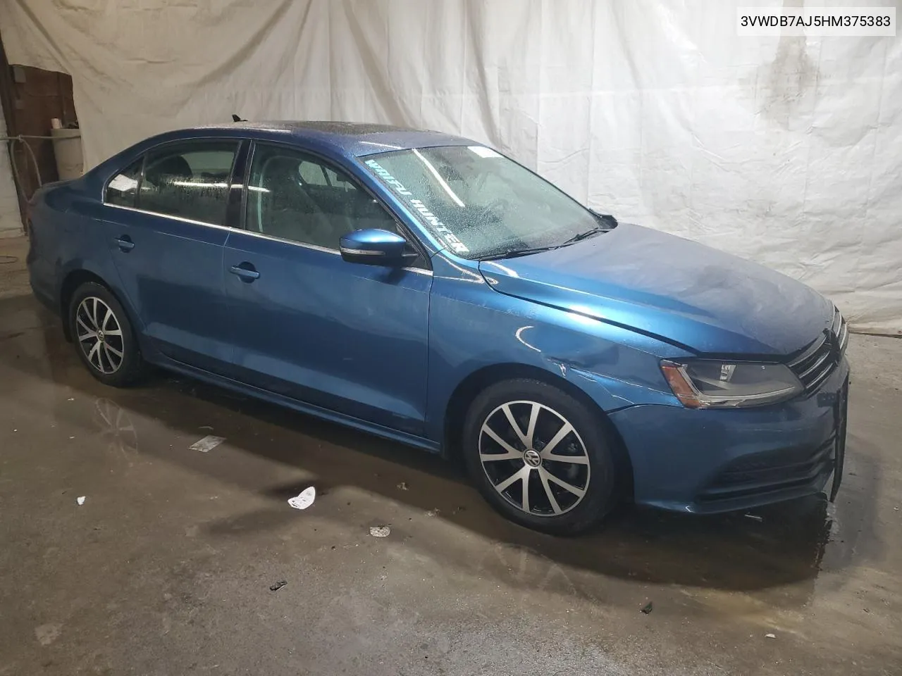 2017 Volkswagen Jetta Se VIN: 3VWDB7AJ5HM375383 Lot: 67138264