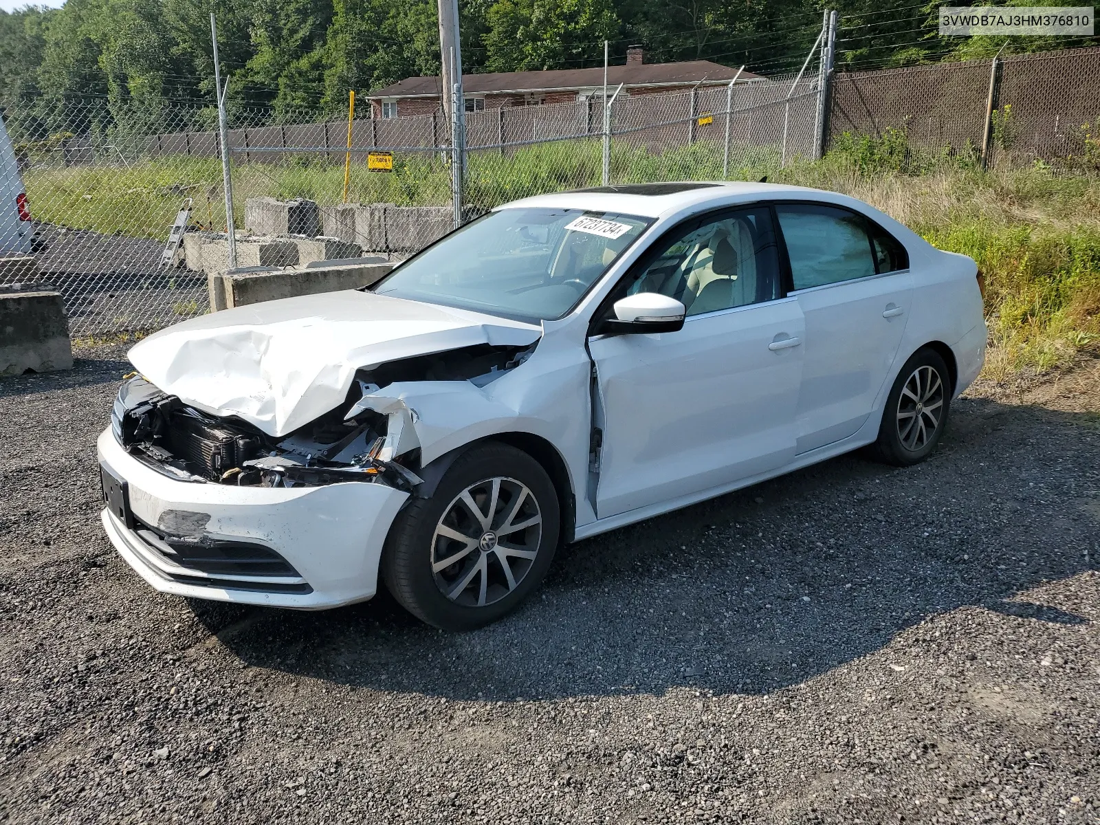 2017 Volkswagen Jetta Se VIN: 3VWDB7AJ3HM376810 Lot: 67237734