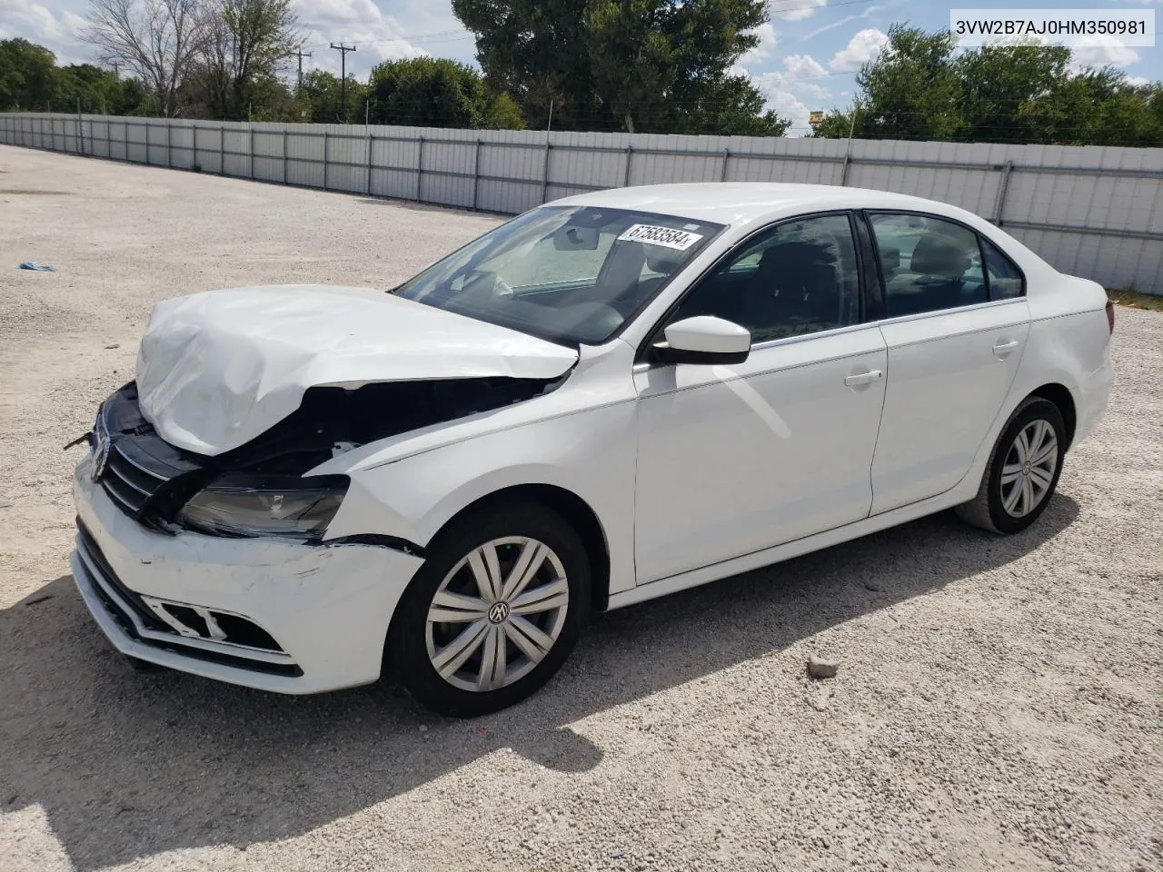 3VW2B7AJ0HM350981 2017 Volkswagen Jetta S