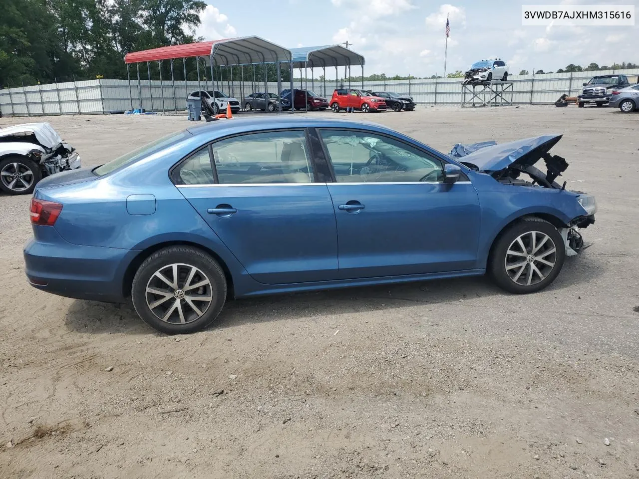 2017 Volkswagen Jetta Se VIN: 3VWDB7AJXHM315616 Lot: 67883954