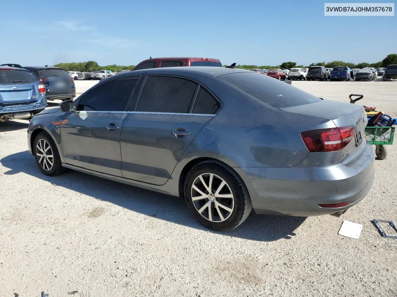 2017 Volkswagen Jetta Se VIN: 3VWDB7AJ0HM357678 Lot: 68007394