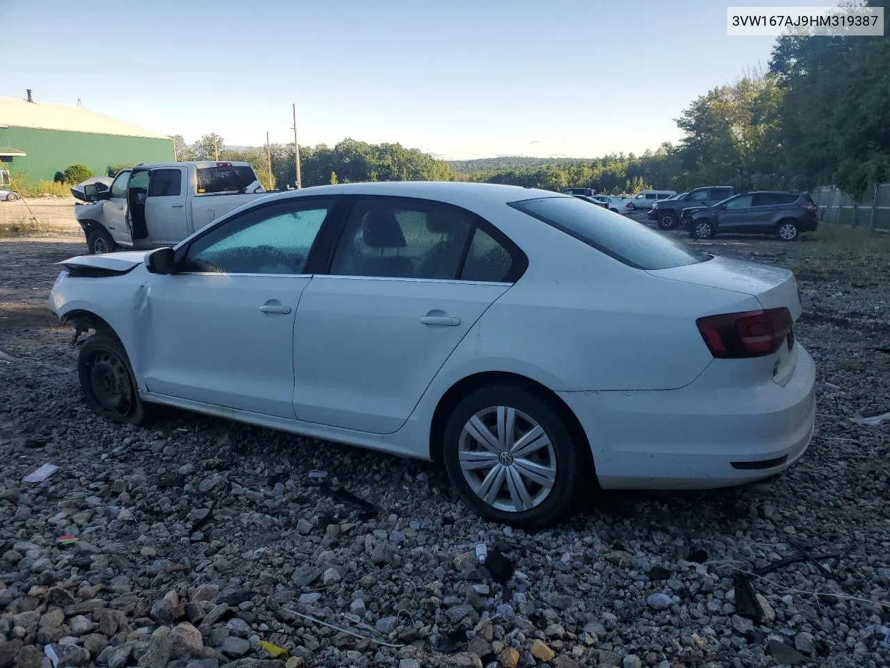 2017 Volkswagen Jetta S VIN: 3VW167AJ9HM319387 Lot: 68206504