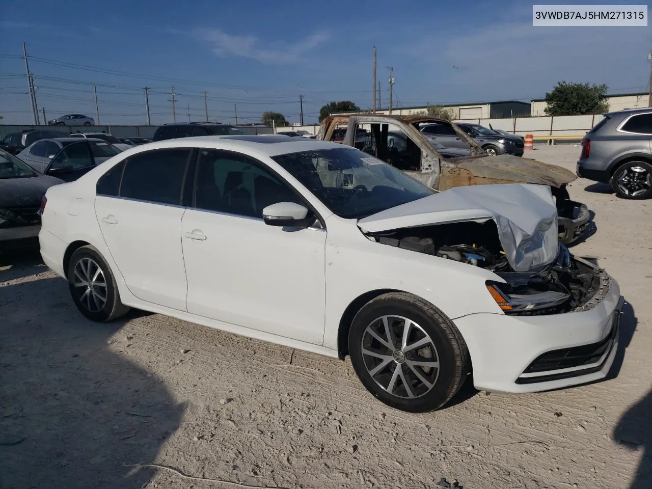 2017 Volkswagen Jetta Se VIN: 3VWDB7AJ5HM271315 Lot: 68231234