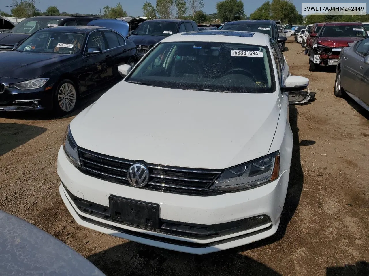 2017 Volkswagen Jetta Sel VIN: 3VWL17AJ4HM242449 Lot: 68381694