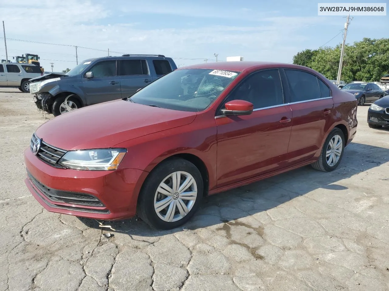 2017 Volkswagen Jetta S VIN: 3VW2B7AJ9HM386068 Lot: 68710934