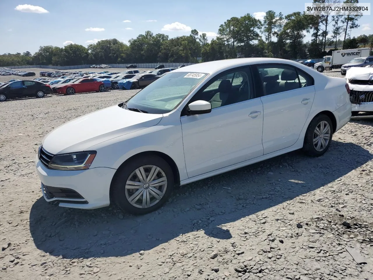 2017 Volkswagen Jetta S VIN: 3VW2B7AJ2HM332904 Lot: 68745954