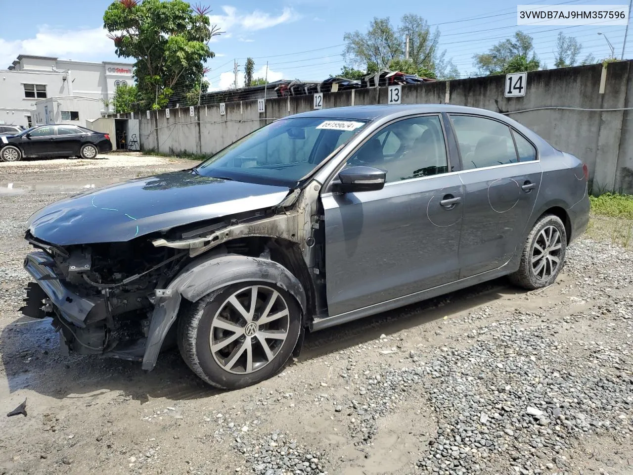 2017 Volkswagen Jetta Se VIN: 3VWDB7AJ9HM357596 Lot: 69199624