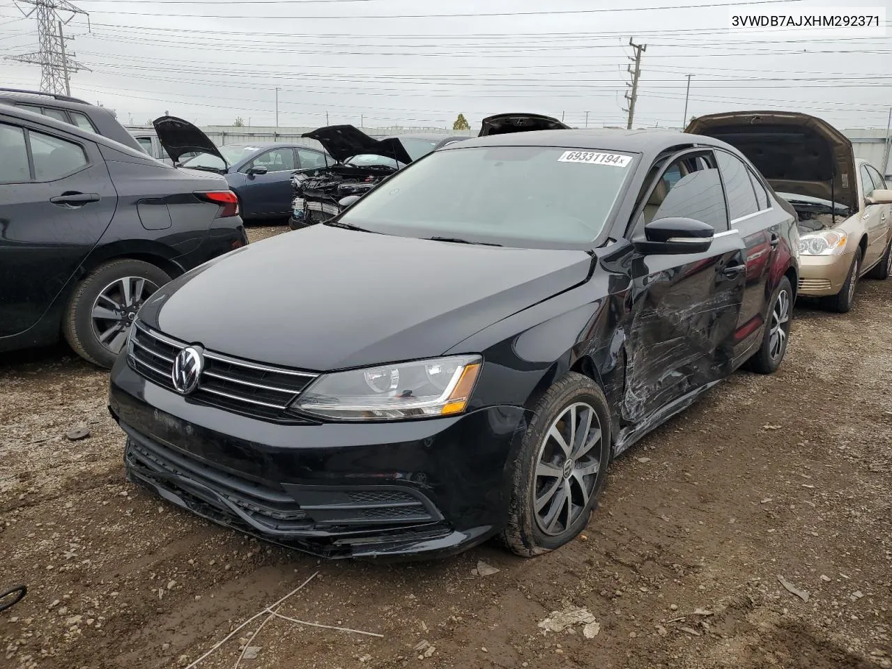 2017 Volkswagen Jetta Se VIN: 3VWDB7AJXHM292371 Lot: 69331194