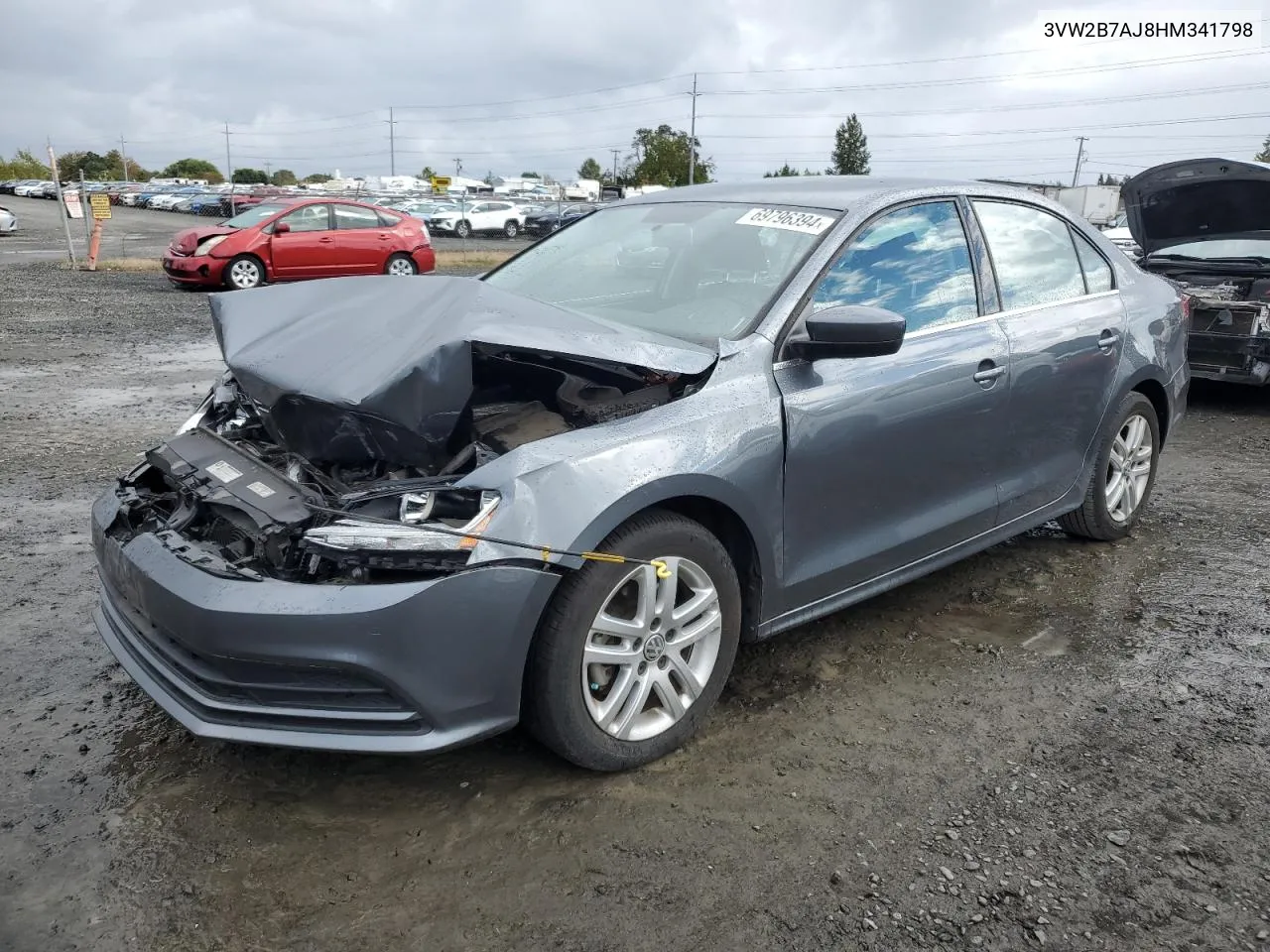 2017 Volkswagen Jetta S VIN: 3VW2B7AJ8HM341798 Lot: 69796394