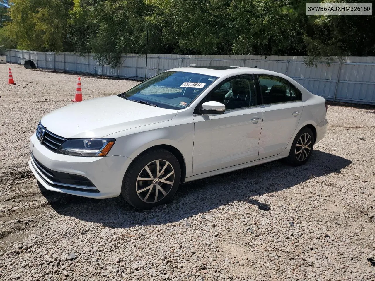 2017 Volkswagen Jetta Se VIN: 3VWB67AJXHM326160 Lot: 69858614