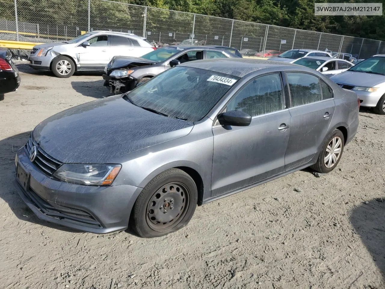 3VW2B7AJ2HM212147 2017 Volkswagen Jetta S