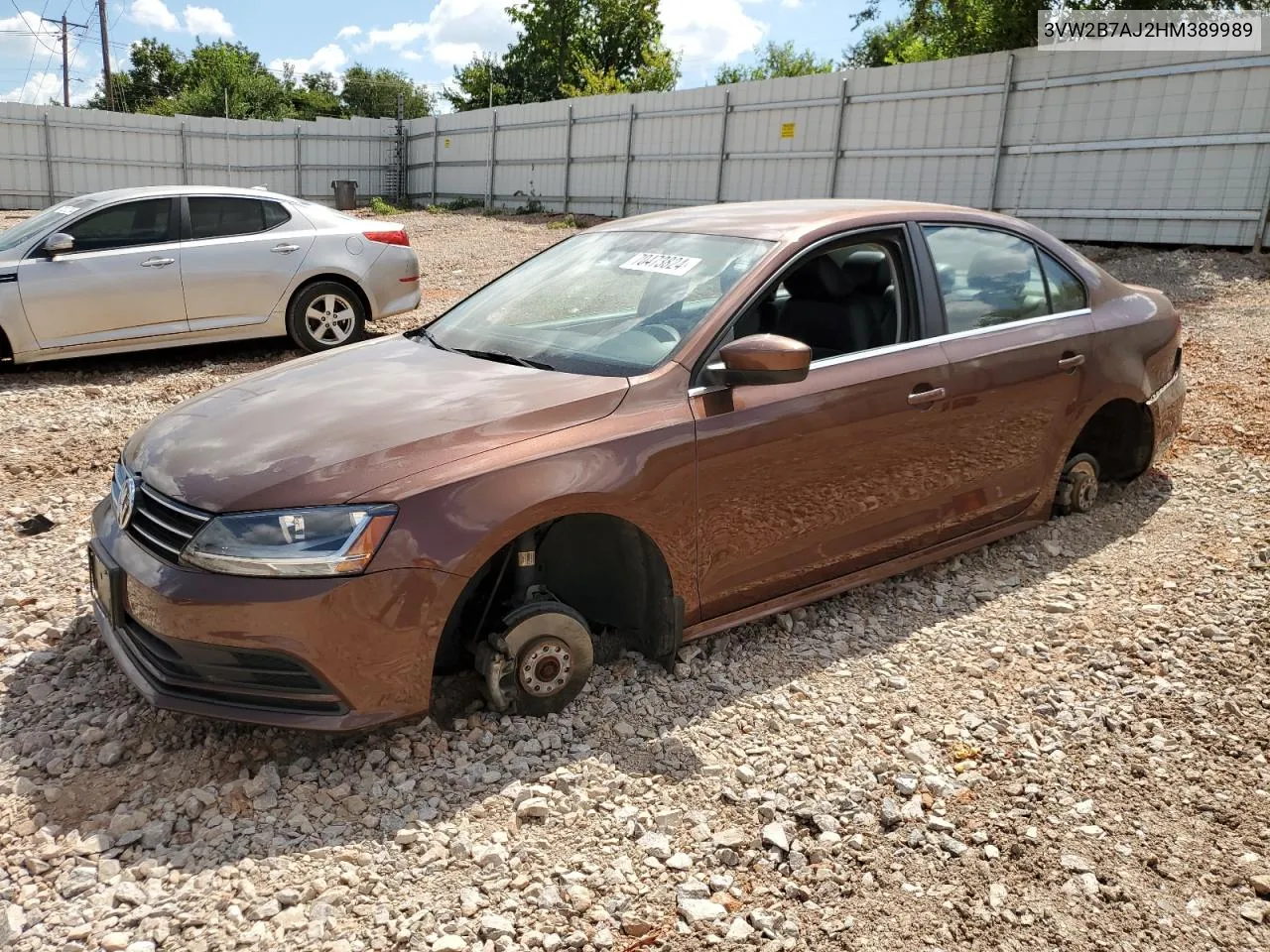 2017 Volkswagen Jetta S VIN: 3VW2B7AJ2HM389989 Lot: 70473824