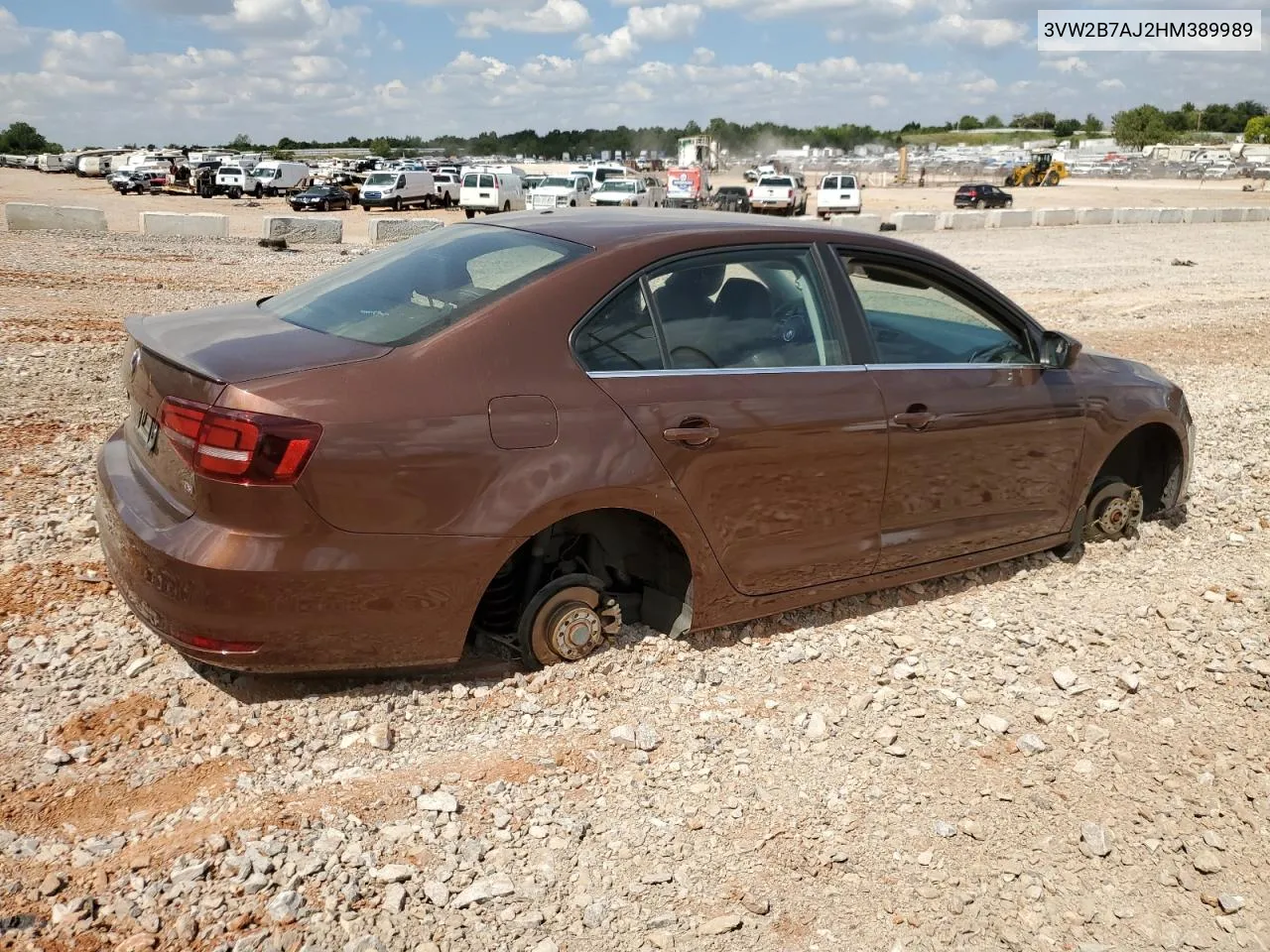 2017 Volkswagen Jetta S VIN: 3VW2B7AJ2HM389989 Lot: 70473824