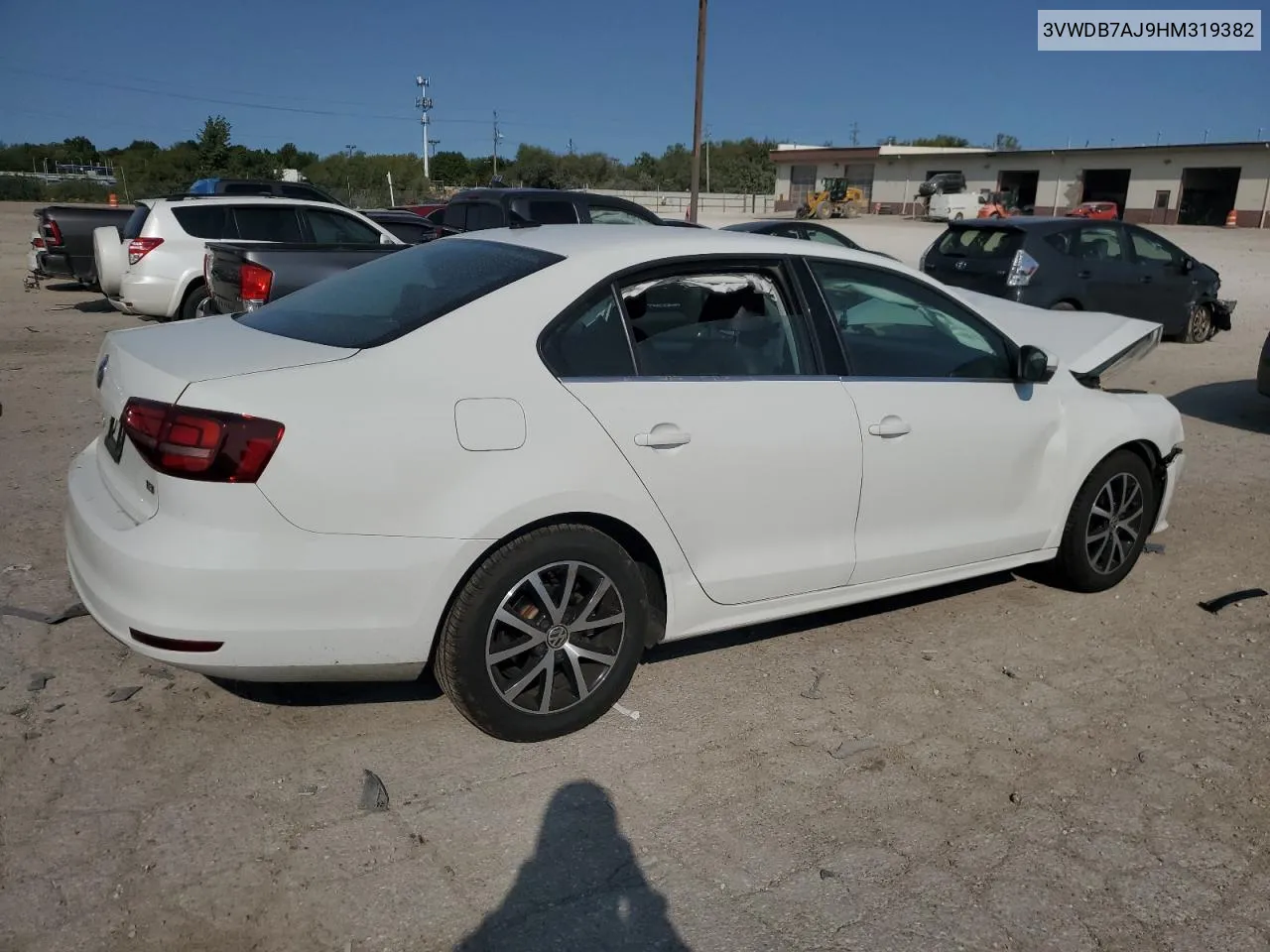 2017 Volkswagen Jetta Se VIN: 3VWDB7AJ9HM319382 Lot: 70512354