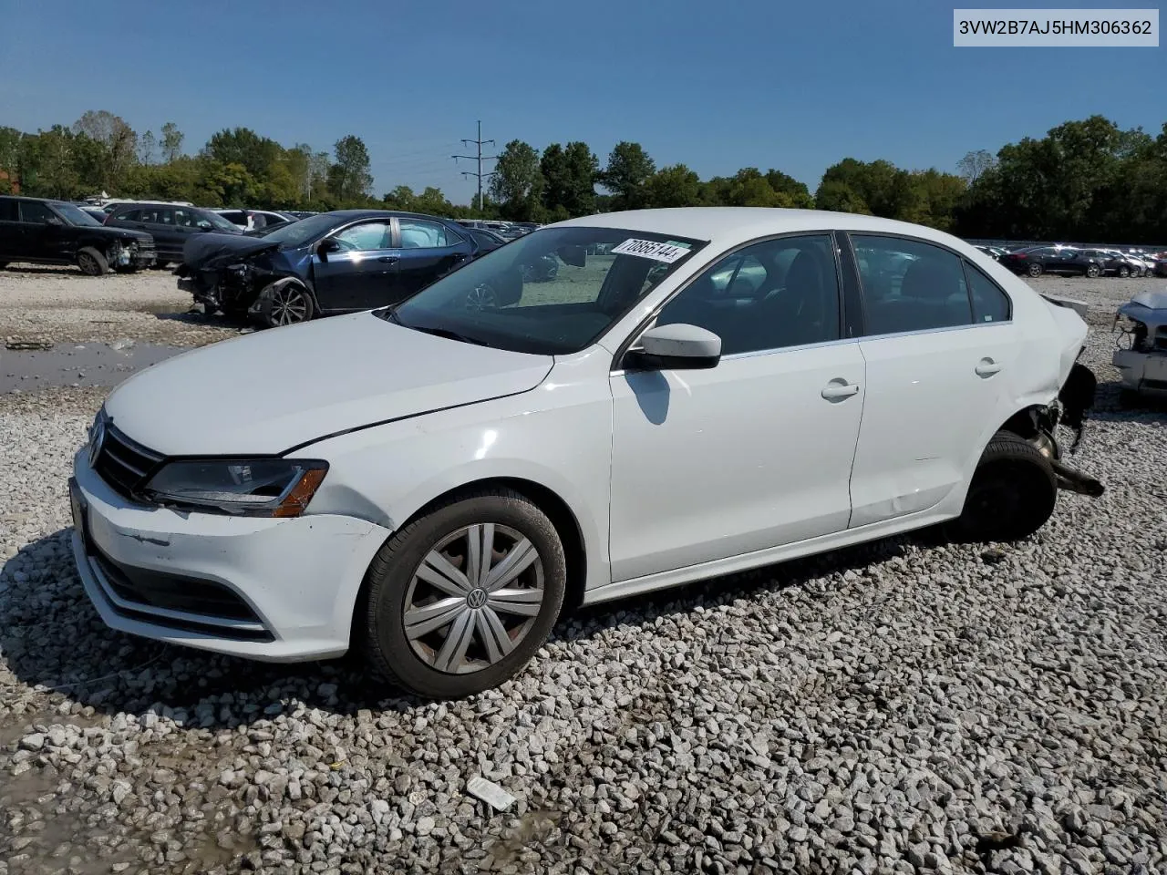 2017 Volkswagen Jetta S VIN: 3VW2B7AJ5HM306362 Lot: 70866144