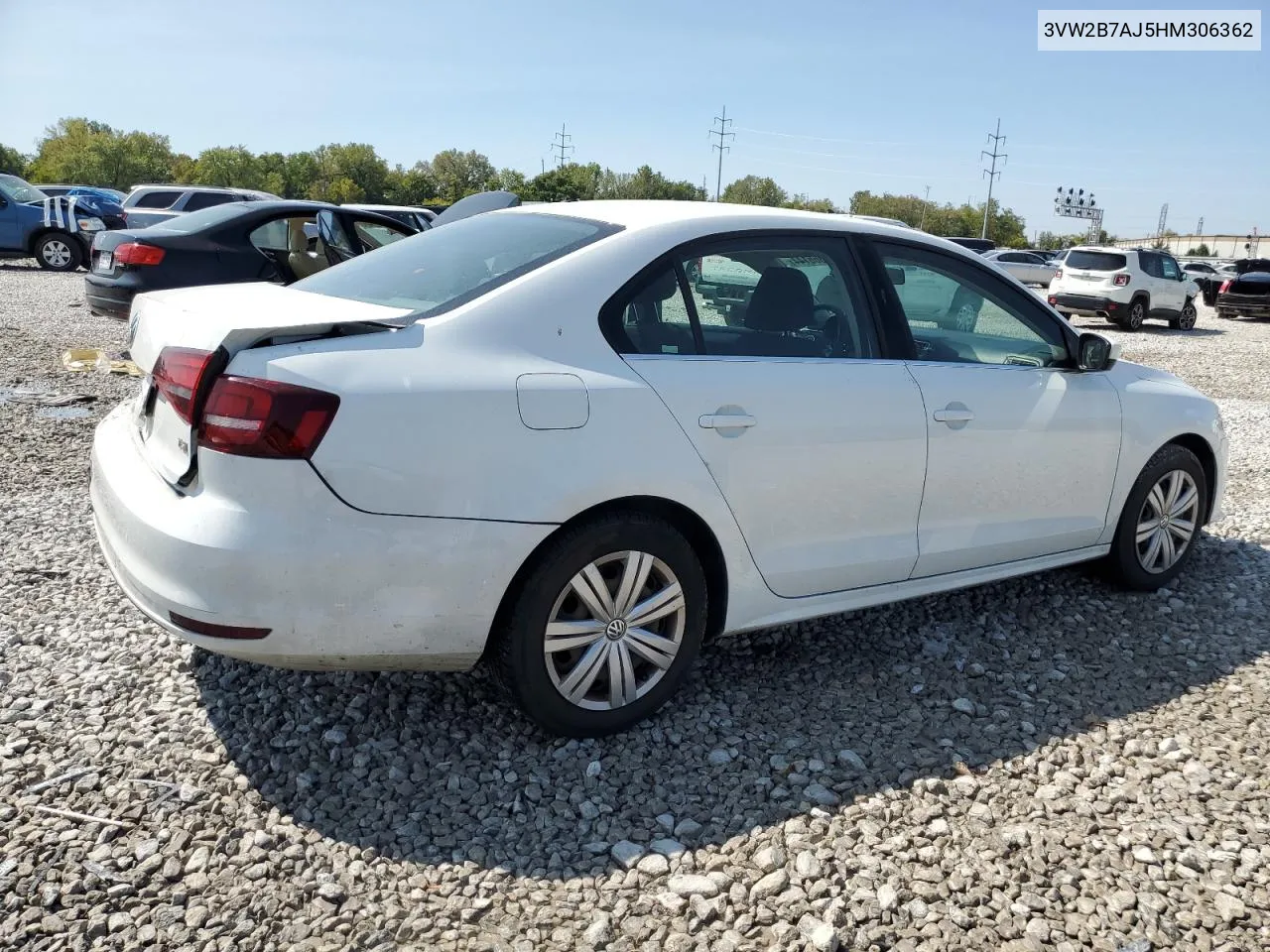 2017 Volkswagen Jetta S VIN: 3VW2B7AJ5HM306362 Lot: 70866144