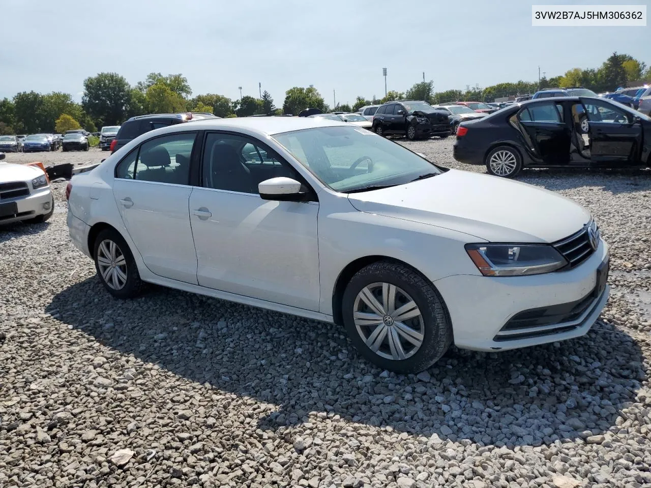 2017 Volkswagen Jetta S VIN: 3VW2B7AJ5HM306362 Lot: 70866144