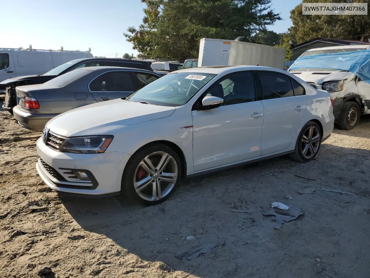 3VW5T7AJ0HM407366 2017 Volkswagen Jetta Gli