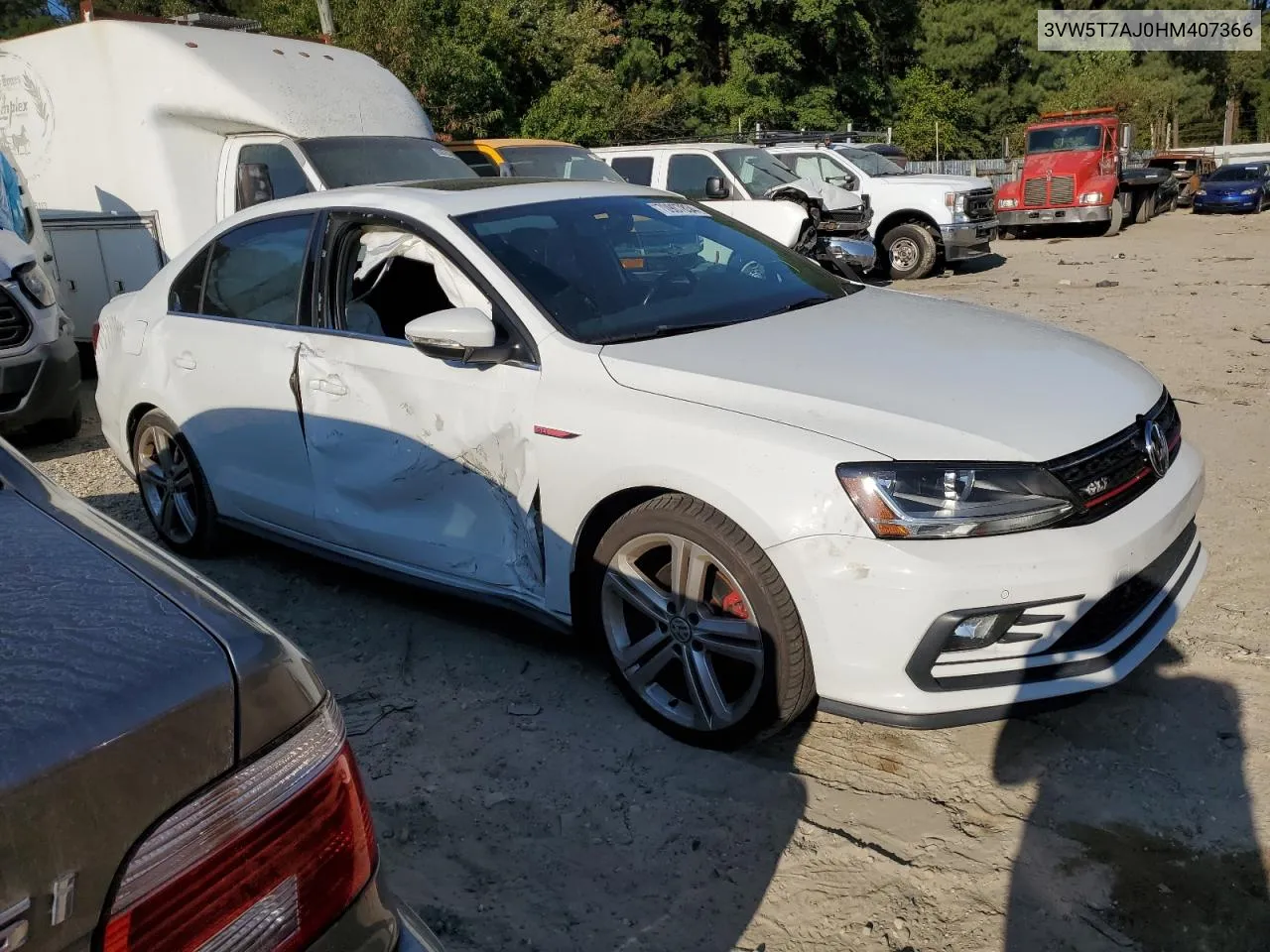 2017 Volkswagen Jetta Gli VIN: 3VW5T7AJ0HM407366 Lot: 70907834