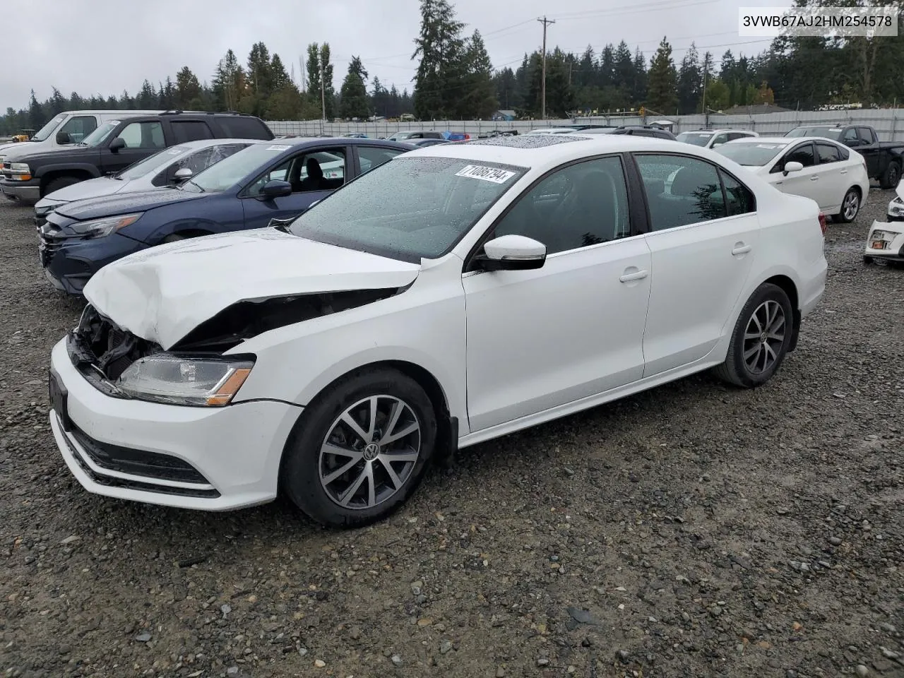 2017 Volkswagen Jetta Se VIN: 3VWB67AJ2HM254578 Lot: 71086794