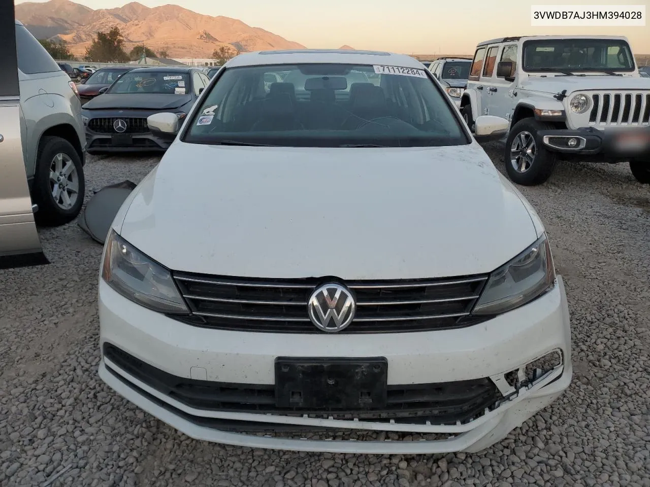 2017 Volkswagen Jetta Se VIN: 3VWDB7AJ3HM394028 Lot: 71112284