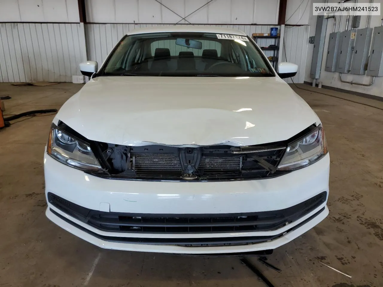 2017 Volkswagen Jetta S VIN: 3VW2B7AJ6HM241523 Lot: 71187124