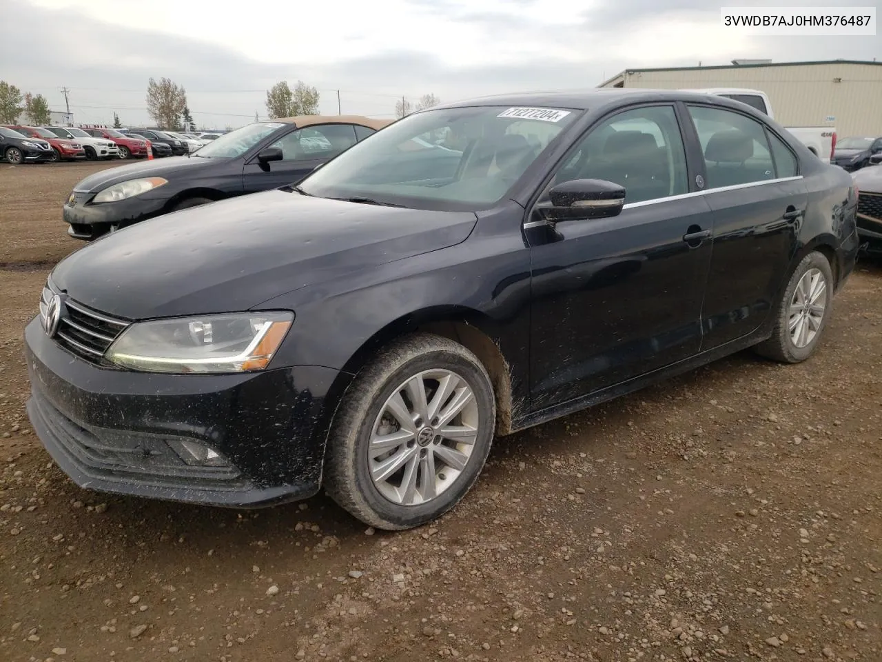 2017 Volkswagen Jetta Se VIN: 3VWDB7AJ0HM376487 Lot: 71277204