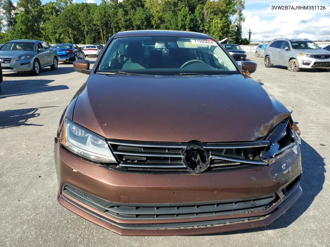 2017 Volkswagen Jetta S VIN: 3VW2B7AJ9HM351126 Lot: 71289654