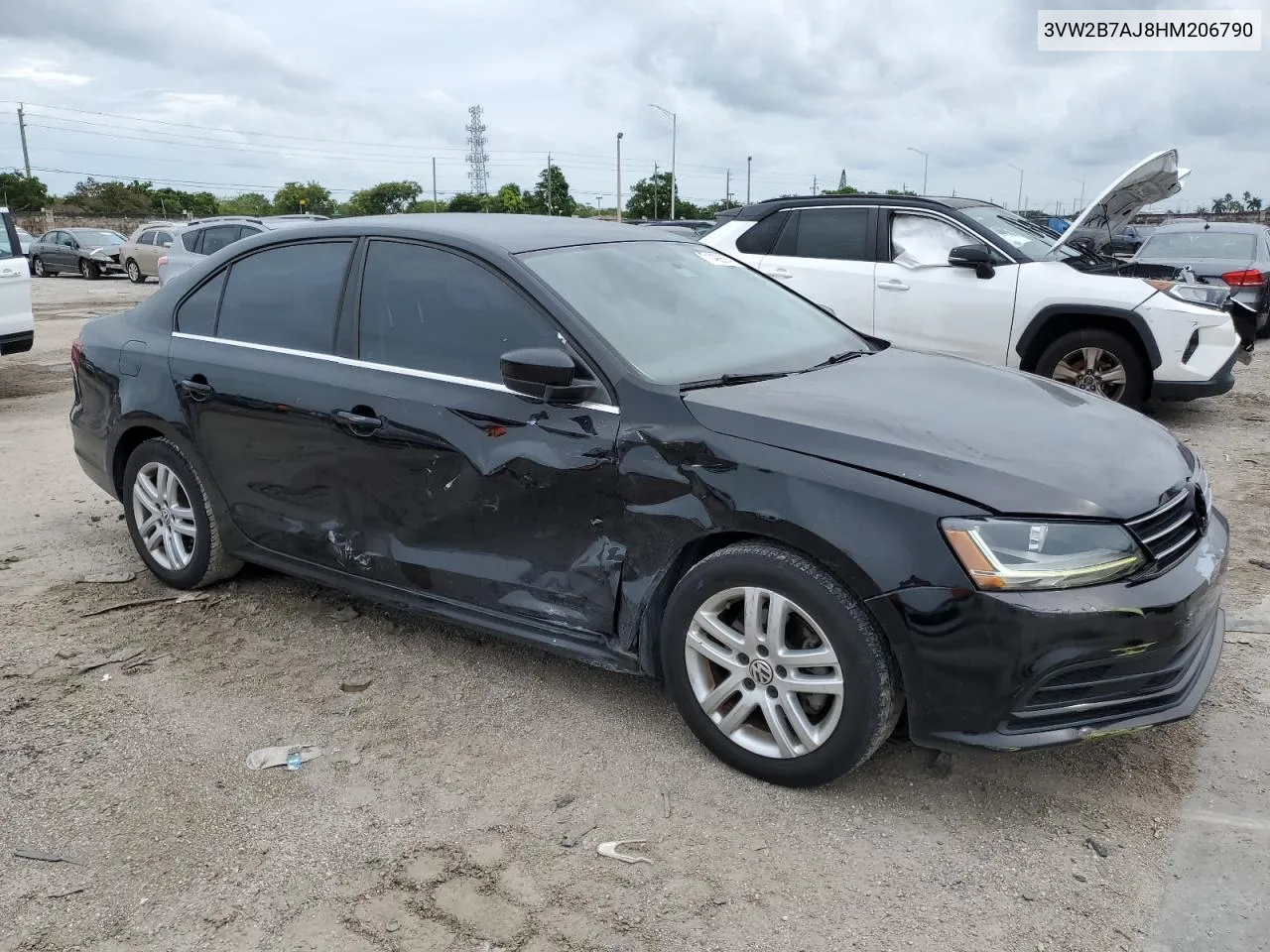 2017 Volkswagen Jetta S VIN: 3VW2B7AJ8HM206790 Lot: 71499564