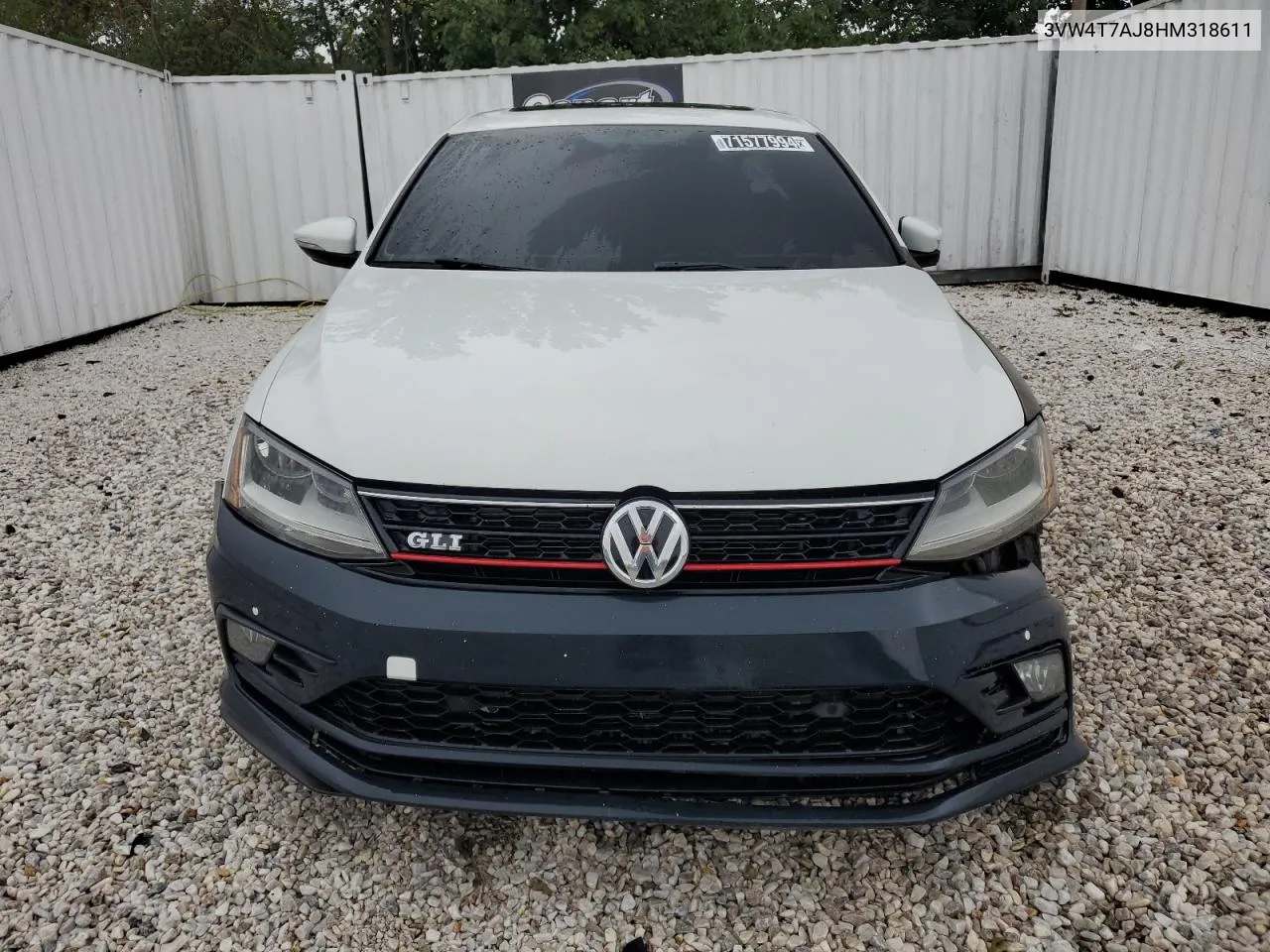 2017 Volkswagen Jetta Gli VIN: 3VW4T7AJ8HM318611 Lot: 71577994