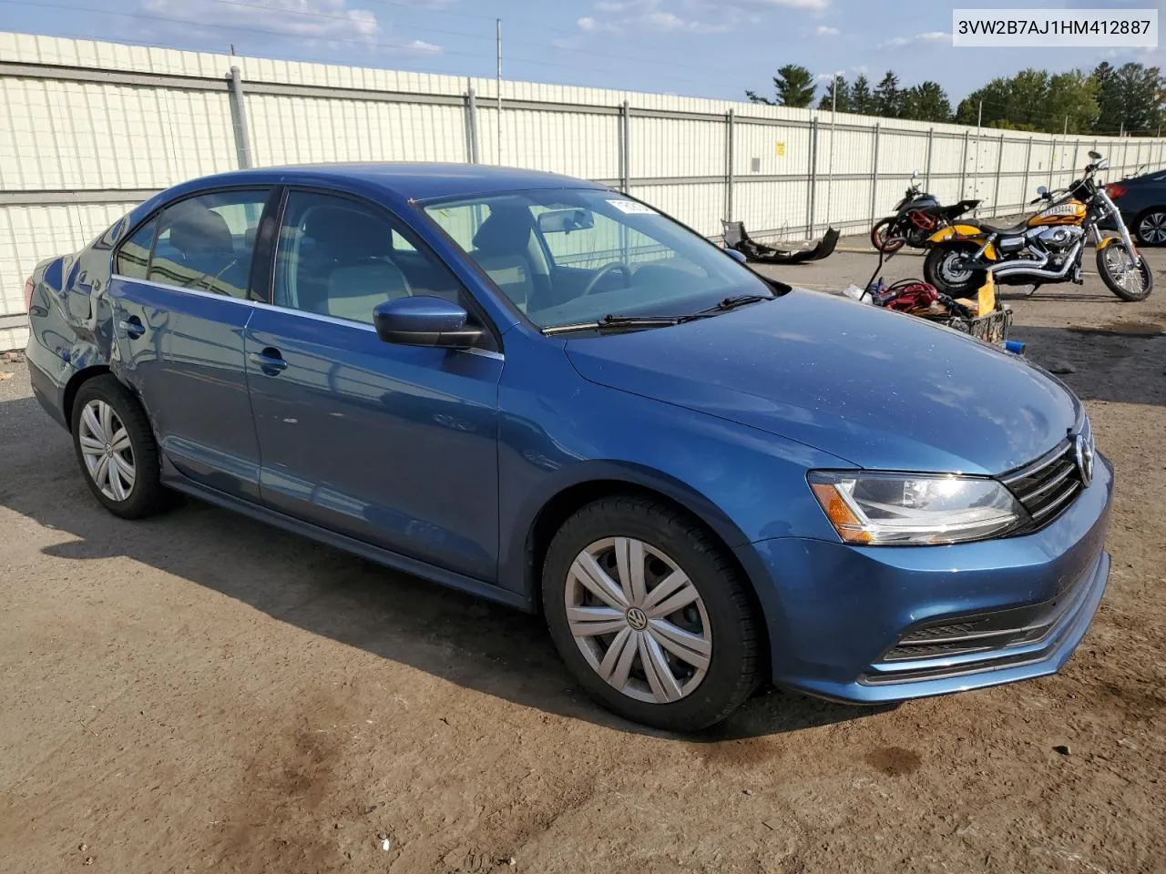 2017 Volkswagen Jetta S VIN: 3VW2B7AJ1HM412887 Lot: 71618134