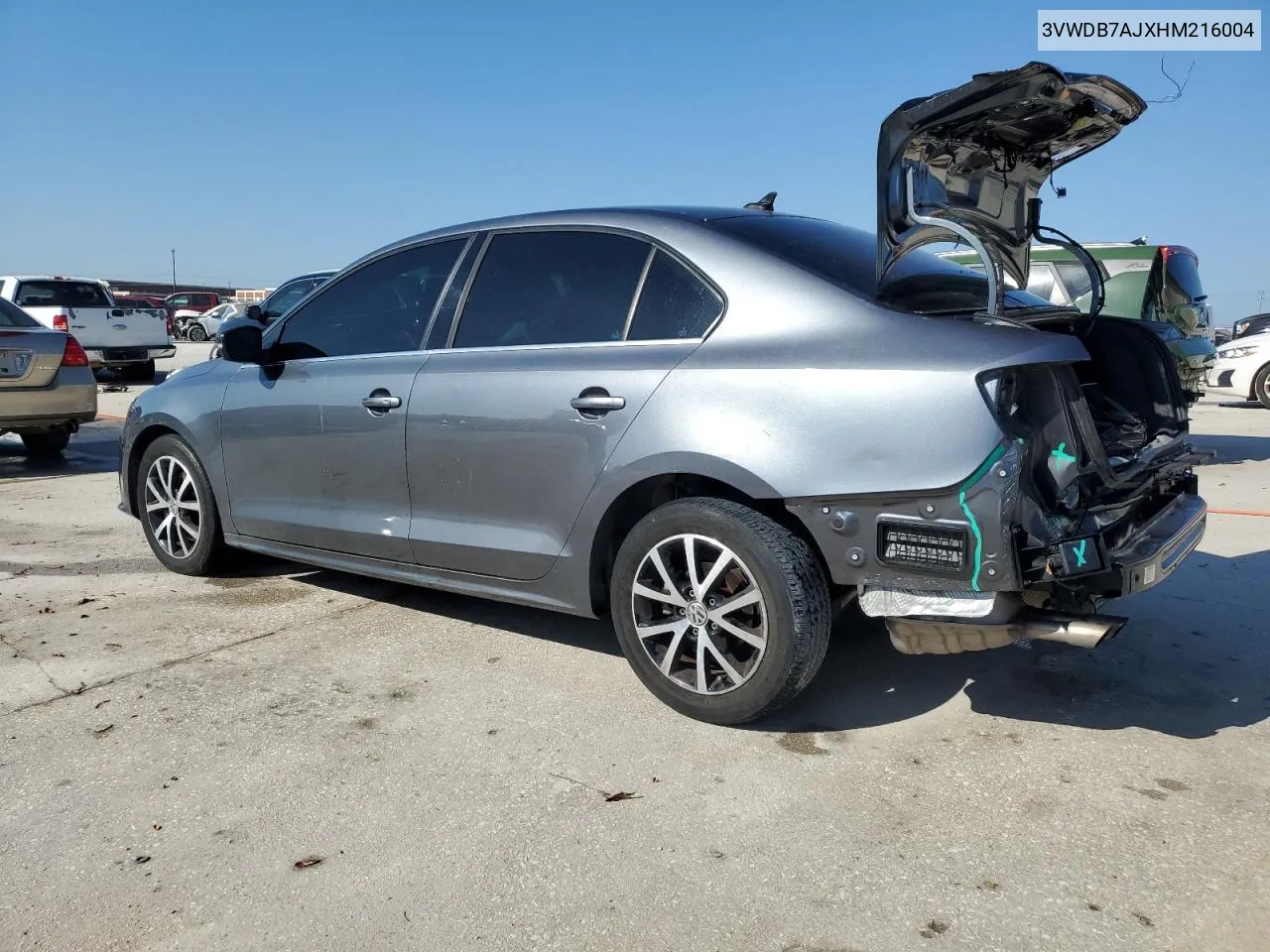 3VWDB7AJXHM216004 2017 Volkswagen Jetta Se